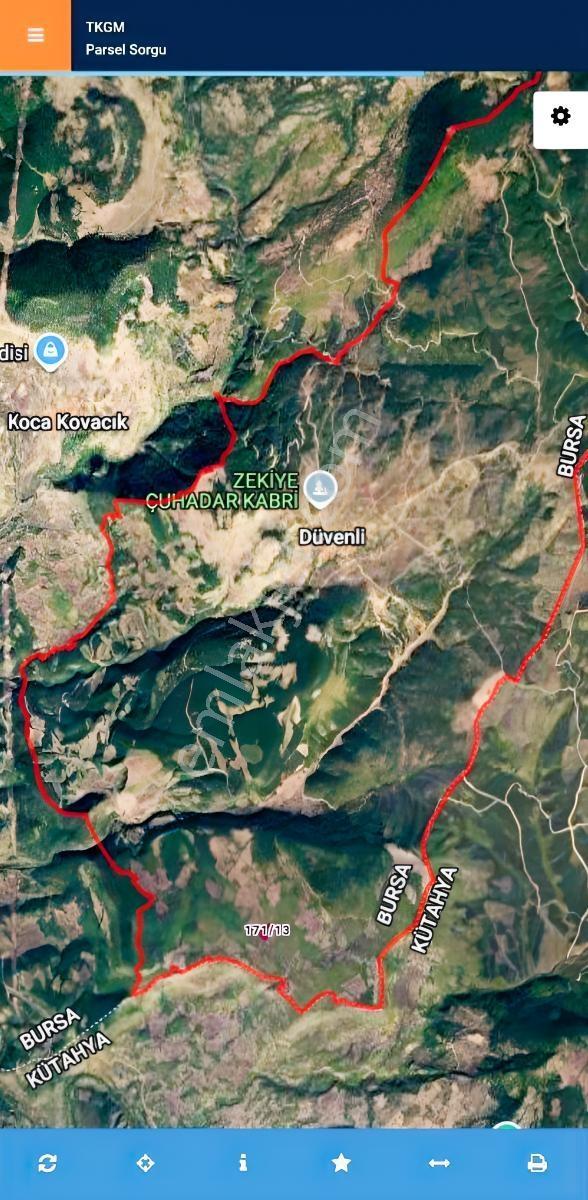Doğubey'den Bursa Keles Düvenli Köyünde 8.801 M² Satılık Arazi — fotoğraf 2