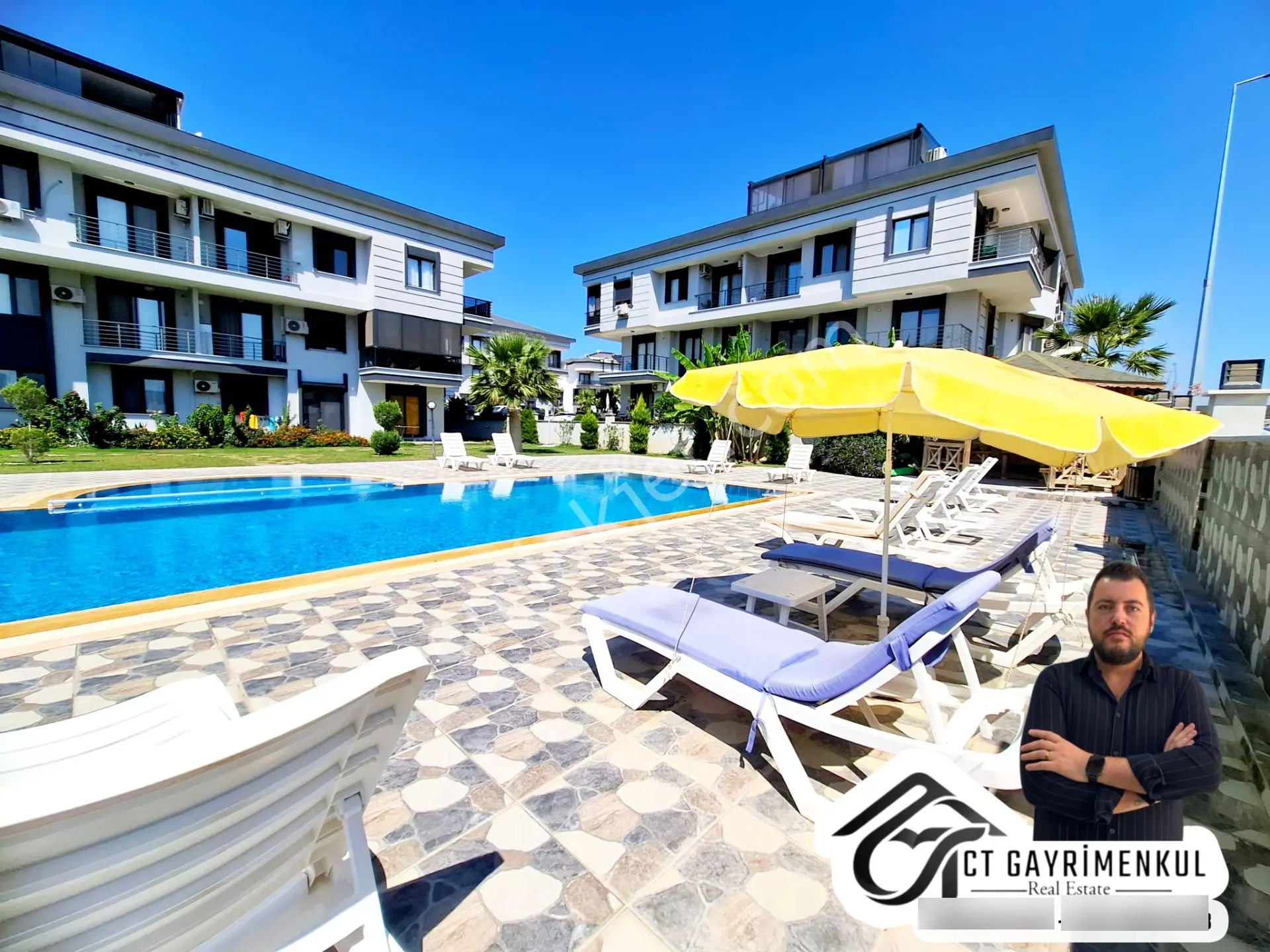 Didim'De Satılık 2+1 Site İçerisinde Havuz Manzaralı Sıfır Ön Cephe Asansörlü Da...