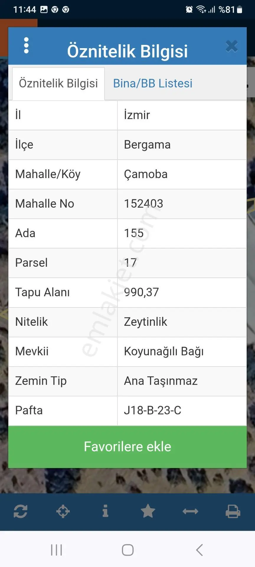 Satılık Müstakiltapu Tarla İçinde Zeytin Ağacı Lari Var