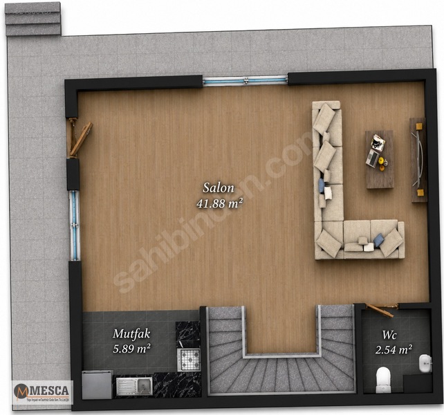 Mesca Villaları Projesi 3+1 150M2 Balkonlu Satılık Villa