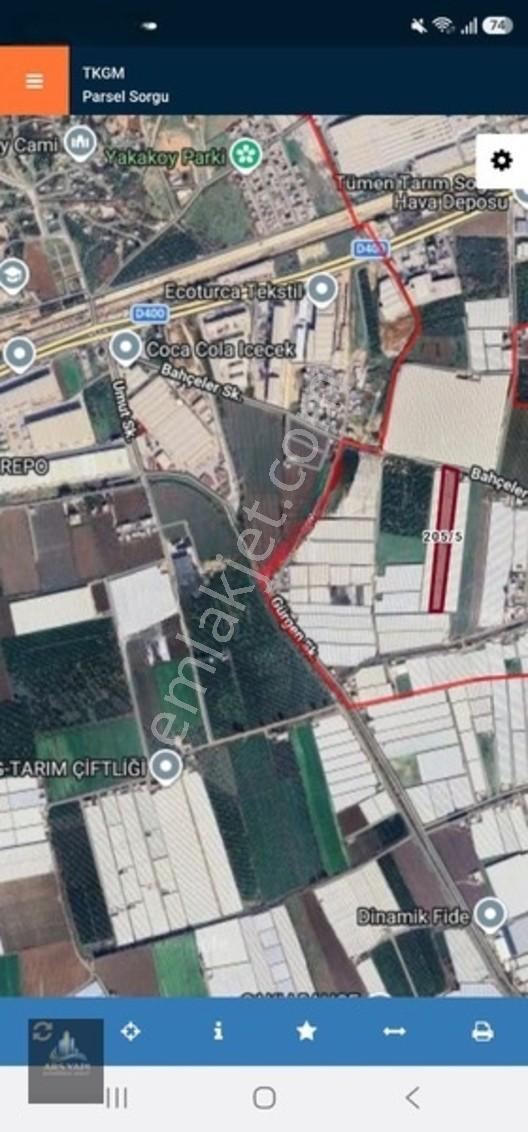 Yüksek Seraya Ve Depolamaya Uygun Cocacola Fabrikası Civarı