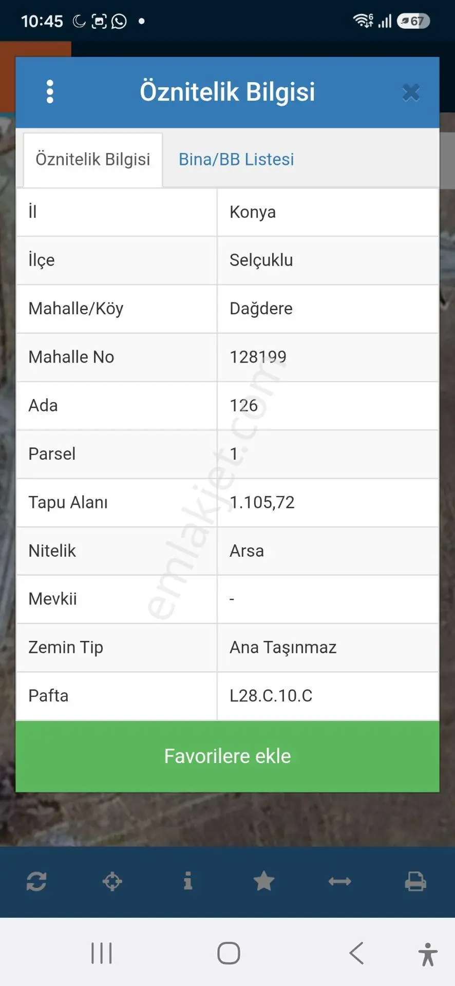 Selçuklu Dağdere Mahallesi 1105 M² Takaslı Arsa Satlık — fotoğraf 4