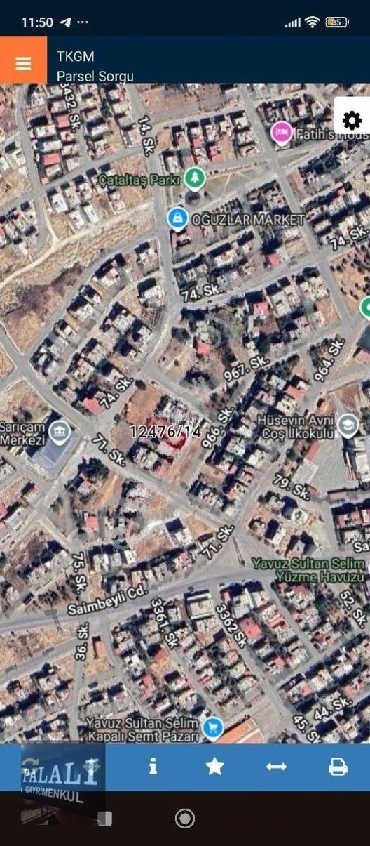 Adana Sarıçam Yazuz Sultan Selim 608 M2 Arsa İmarlı