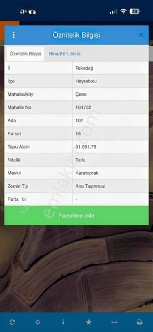 Tema Emlaktan Tekirdağ Hayrabolu Çene Mah 31 Dönüm Satılık Tarla — fotoğraf 2