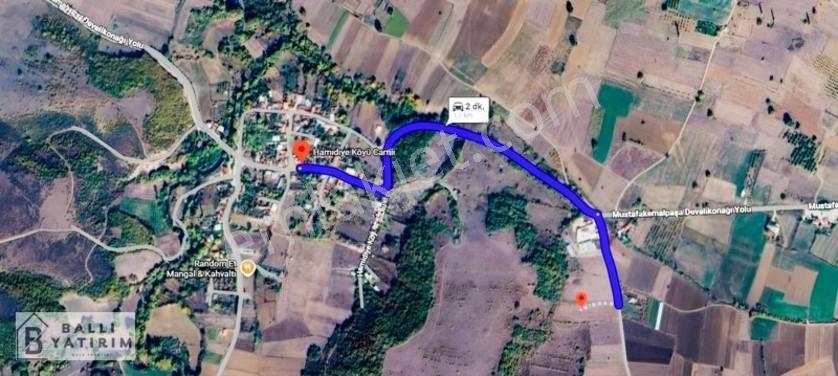 Mustafakemalpaşa Hamidiye Köyünde 7 Dönüm Çiftlik Ruhsatlı Tarla — fotoğraf 5