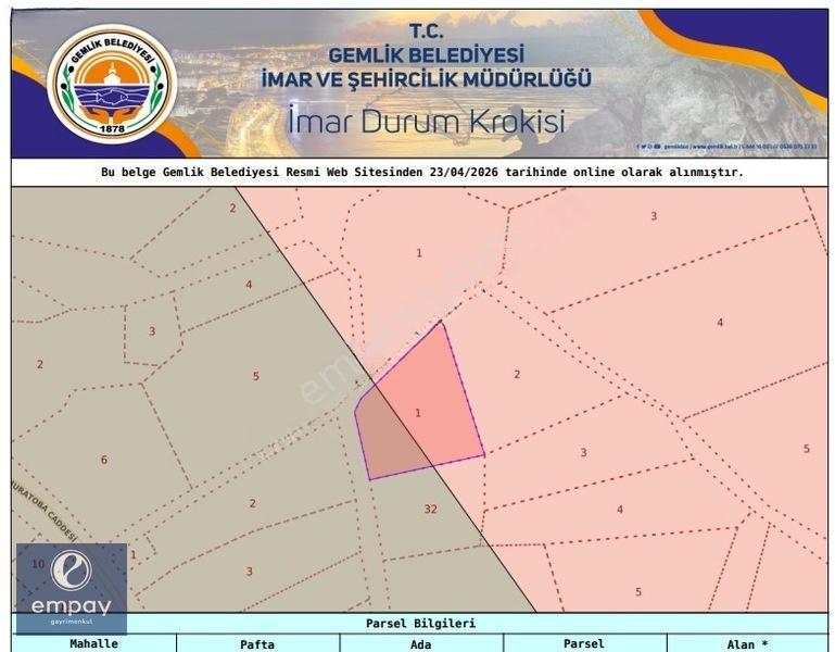 Empay Gayrimenkul'den Gemlik/muratoba'da Satılık Arazi — fotoğraf 4