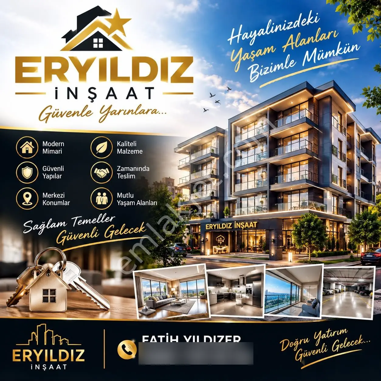 **eryıldız İnşaat**kendi Mülkümüz**fuul+fuul 135m2 Ultra Lüks 2+1** — fotoğraf 3