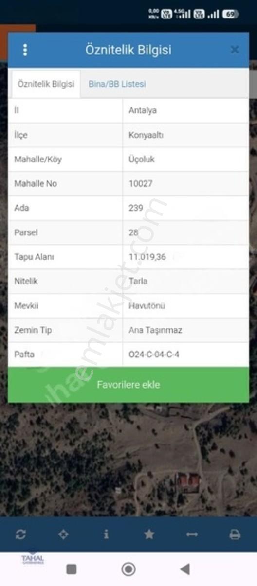 Konyaltı Üçoluk Satılık Üstünde Ev 500m2 Kooparatif Hissesi — fotoğraf 2