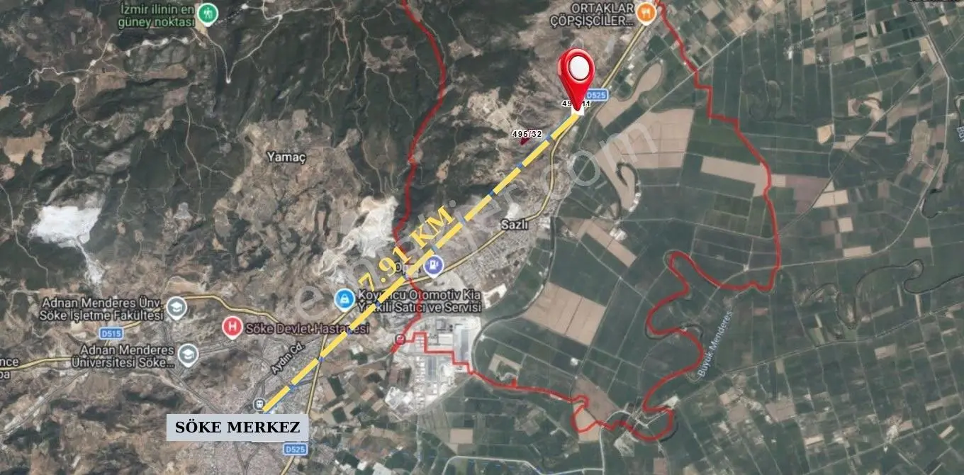 Aydın Söke Sazlıköyde Anayol Üzerinde 8.290 M² Yatırımlık Arsa — fotoğraf 5