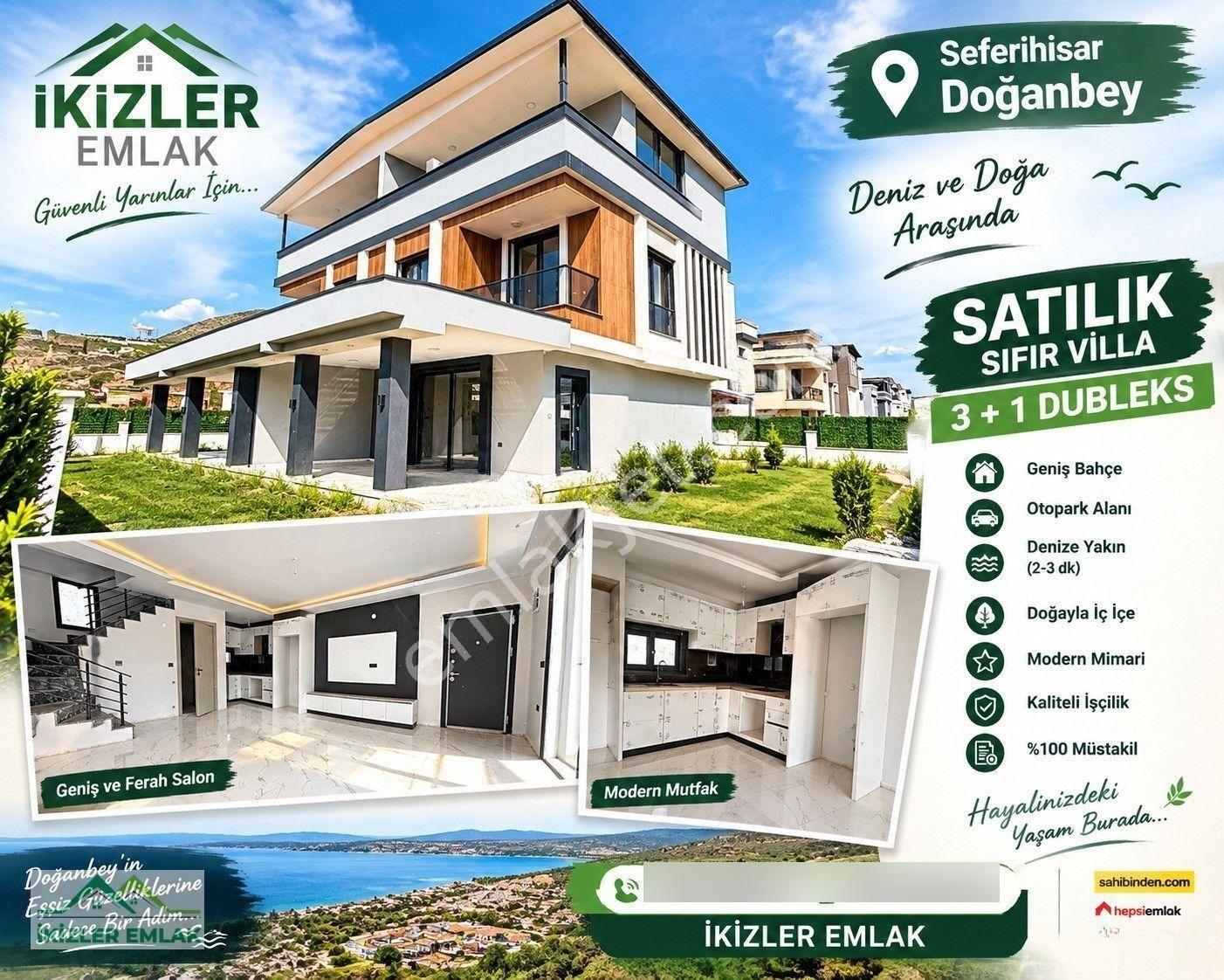 Seferihisar Doğanbey'de Satılık Sıfır 3+1 Dubleks Villa Geniş Bahçeli — fotoğraf 5