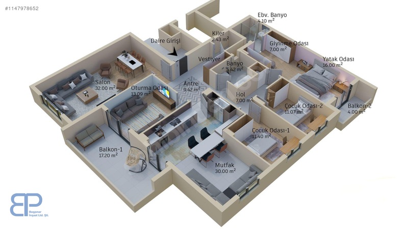 Çakırlar Modern Başpınar'Da 4+1 Satılık Daireler (1.29Kredi) — fotoğraf 34