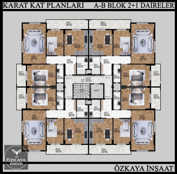 Karat Projesinde Geniş Ferah 2+1 Daireler — fotoğraf 3