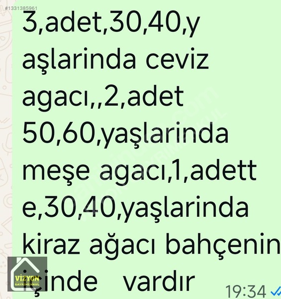 Yeri Cok Güzel 1976,m2,nitelik Bahçe İcinde Ceviz Kiraz Agaclar. — fotoğraf 11