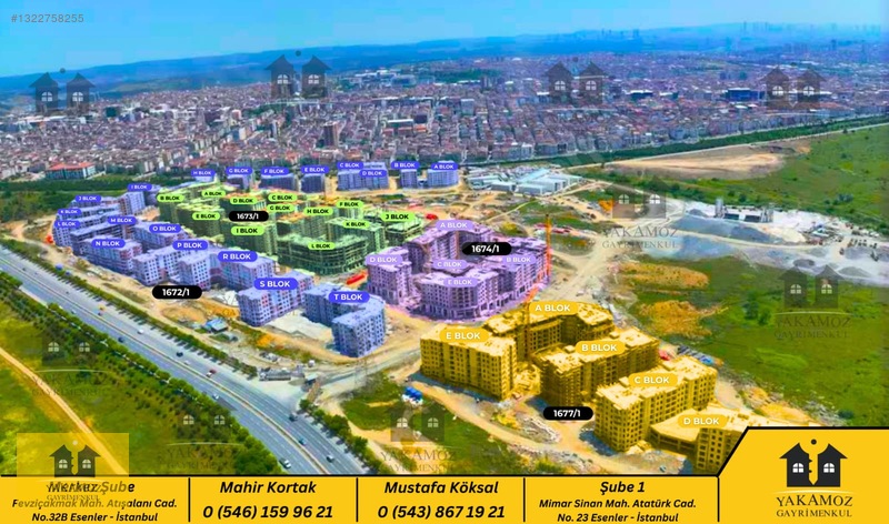 Yakamozdan 15 Temmuz Kuzey Rezervde 3+1 115M²Sıfır Satılık Daire