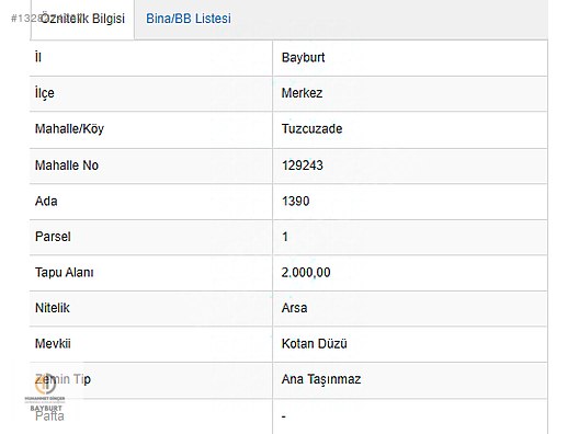 Baberti Külliyesi Karşısı Köşe Parsel Satılık 2000m² Arsa — fotoğraf 4