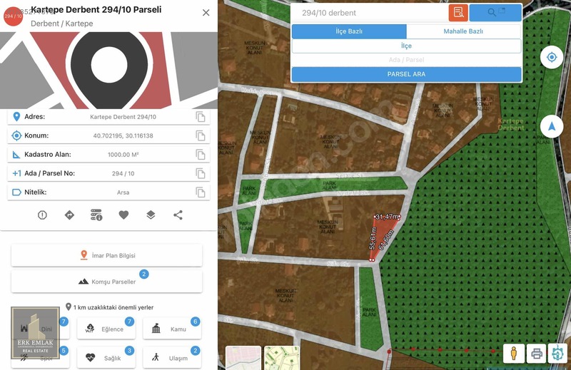 Kartepe Derbent'de Doğa İçinde 1.000 M2 Satılık Arsa — fotoğraf 4