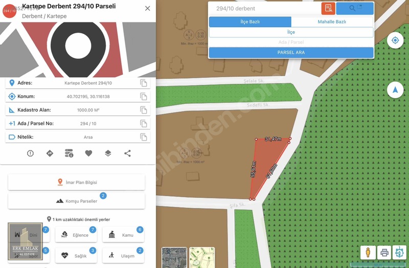 Kartepe Derbent'de Doğa İçinde 1.000 M2 Satılık Arsa — fotoğraf 5