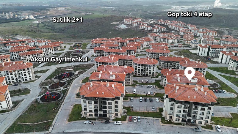 Akgün'den Gop Toki 4.etap Arakat 2+1 Satılık Daire