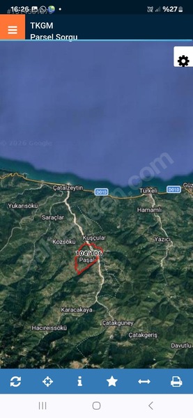 Kastamonu Çatalzeytin'De Paşalı Köyünde Tarla