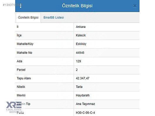 Ankara Kalecikte 42 Dönüm Tek Tapu Yatırımlık Tarla
