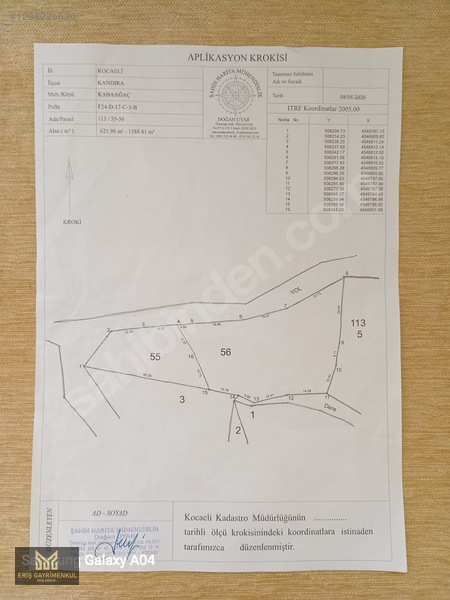 Kandıra Kabaağaç Köyünde 1580 M2 % 5 İmarlı Yollu Tarla — fotoğraf 7