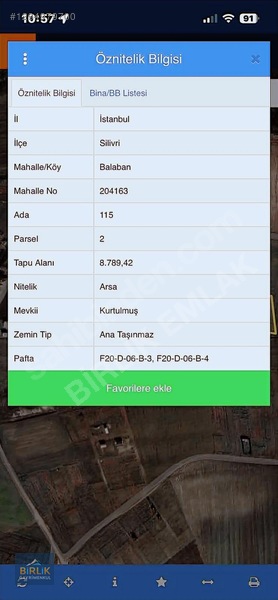 Silivri Balaban Satılık 251 Metre Arsa — fotoğraf 2