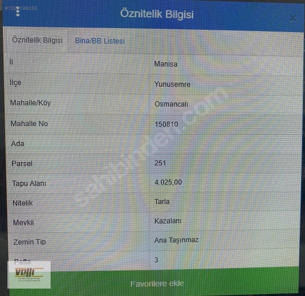 Manisa Yunusemre Osmancalı' Da Satılık Tarla Velli' Den — fotoğraf 2