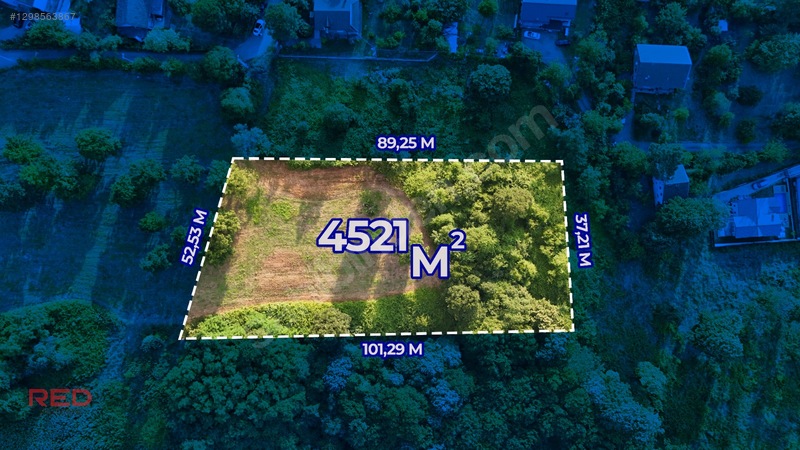 Kartepe Derbent Satılık Arsa 4521 M2 Yola Üç Cepheli Parsel