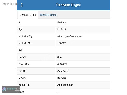 Erzincan Üzümlü'de Karayoluna Cepheli Satılık Köşe Parsel Arsa — fotoğraf 2