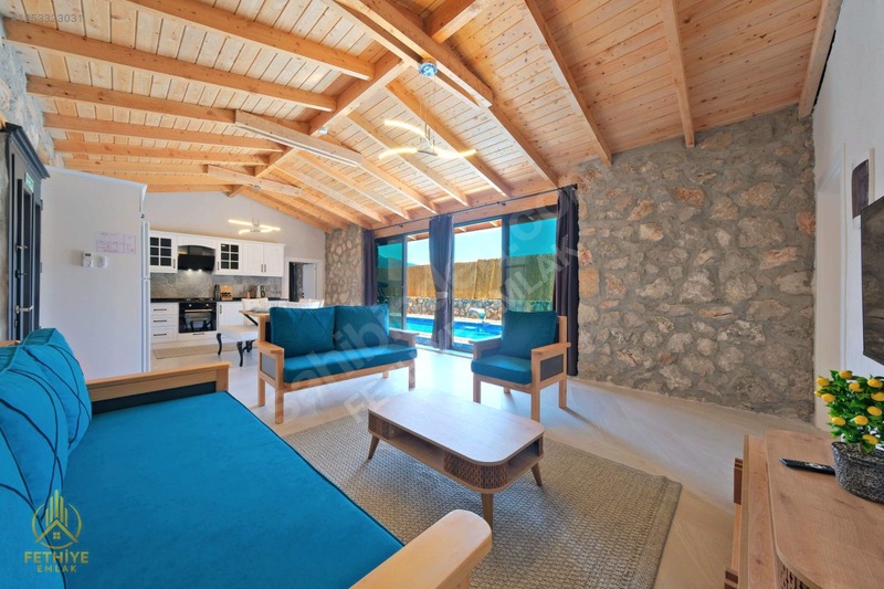 Fethiye Üzümlü Mahallesinde 2+1 125m2 Havuzlu Bahçeli Villa — fotoğraf 7