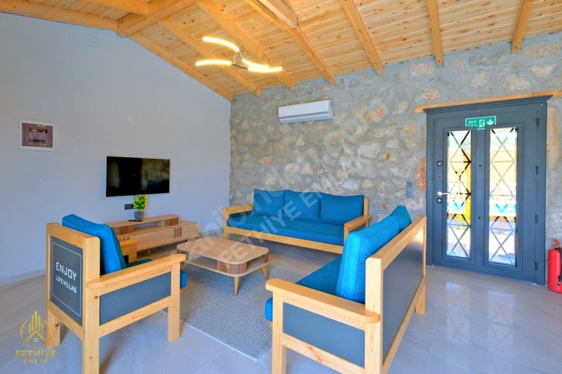 Fethiye Üzümlü Mahallesinde 2+1 125m2 Havuzlu Bahçeli Villa — fotoğraf 9