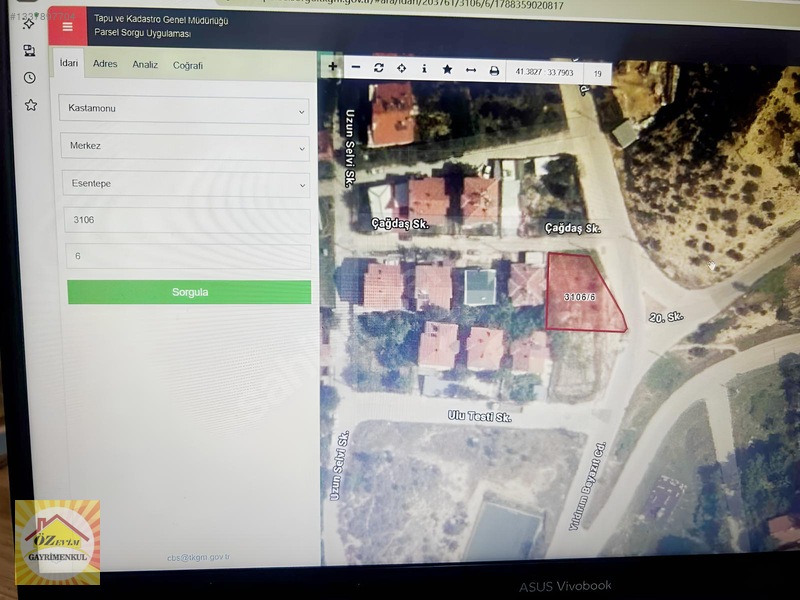 Özevimden Esentepe Mahallesinde Satılık Köşe Parsel İmarlı Arsa