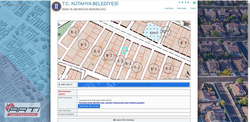 Artı'dan Evliya Çelebi Mah.satılık 100 M2 2 Kat Müsadeli Arsa