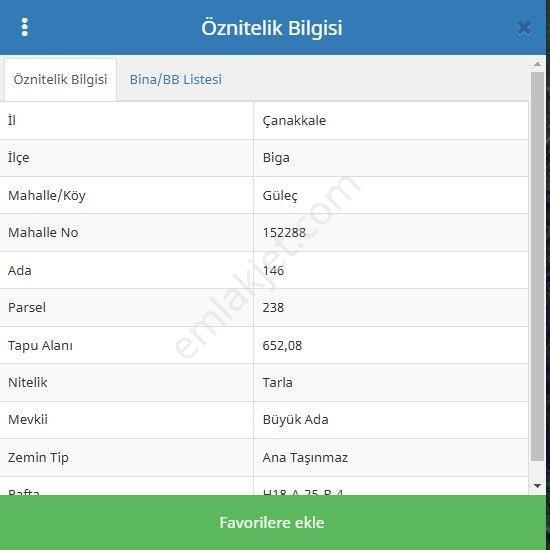 Lir Den Çanakkale Biga Güleç Te Müstakil 652 M2 Satılık Tarla — fotoğraf 7