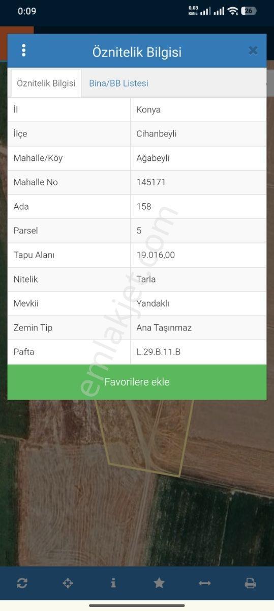 Ağabeyli De. Satılık Tarla