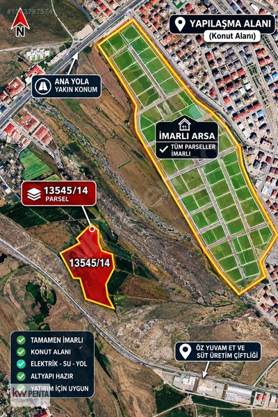 Kw Penta 'dan Yıldızkent 'te İmar Sınırında Satılık Tarla