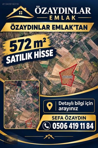Saray Edirköy'De Satılık 572 M² Hisseli Tarla