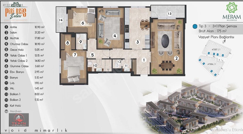 Tekin Emlak'tan Pirireis Kooperatifinde 3+1 175 M2 Büyük Hisse — fotoğraf 9