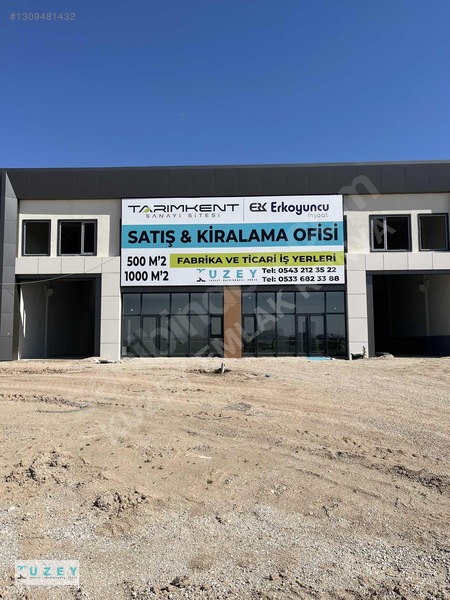 Kuzey Emlaktan Tarımkent Sanayi Sitesinde 1000M2 Satılık Fabrika