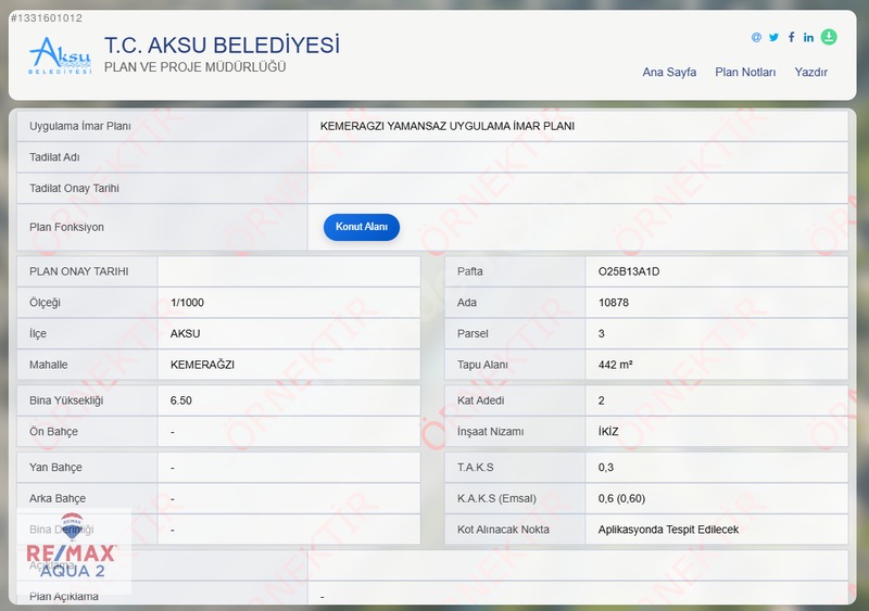 Aksu Kemerağzı 0,6 Emsal Konut İmarlı Satılık Müstakil Parsel — fotoğraf 8
