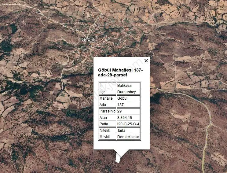 Dursunbey Göbül'de 3.865 M2 Satılık Tarla — fotoğraf 4