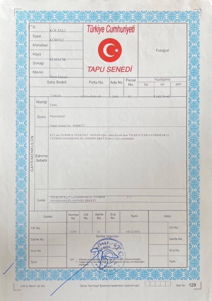 Kocaeli Körfez Elmacık Köyü 720m2 İmarlı Köy İçinde Satılık Arsa — fotoğraf 17