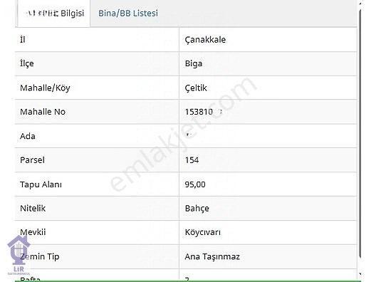 Lir Den Çanakkale Biga Çeltik Te Satılık 95 M2 Bahçe — fotoğraf 5