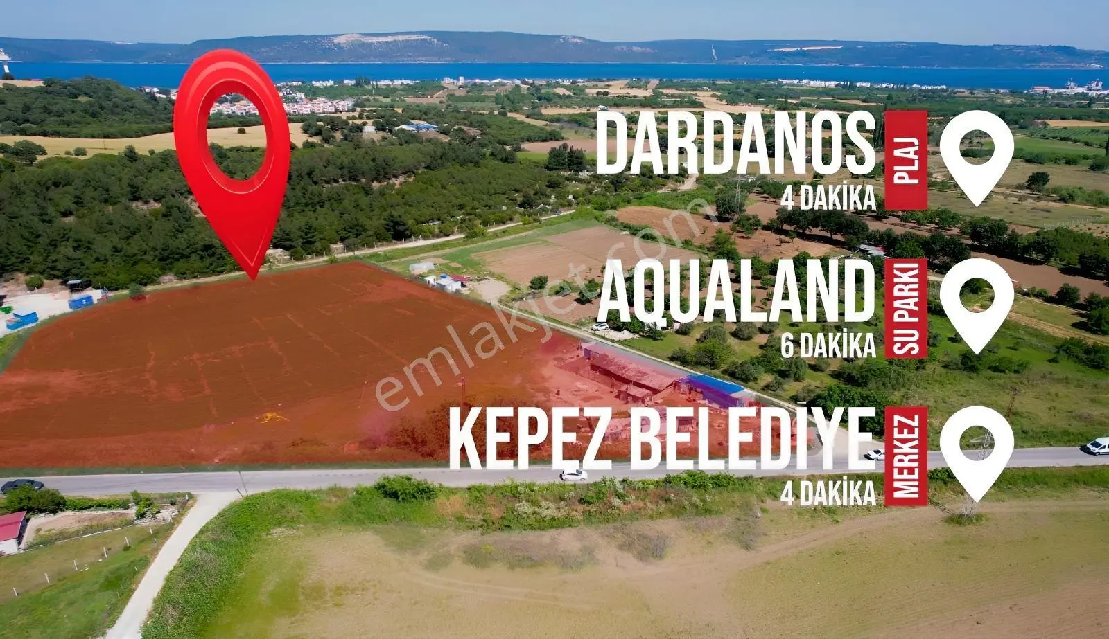 Çanakkale Merkez Dardanos Satılık 13 Dönüm Tarla (yola Cepheli) — fotoğraf 16