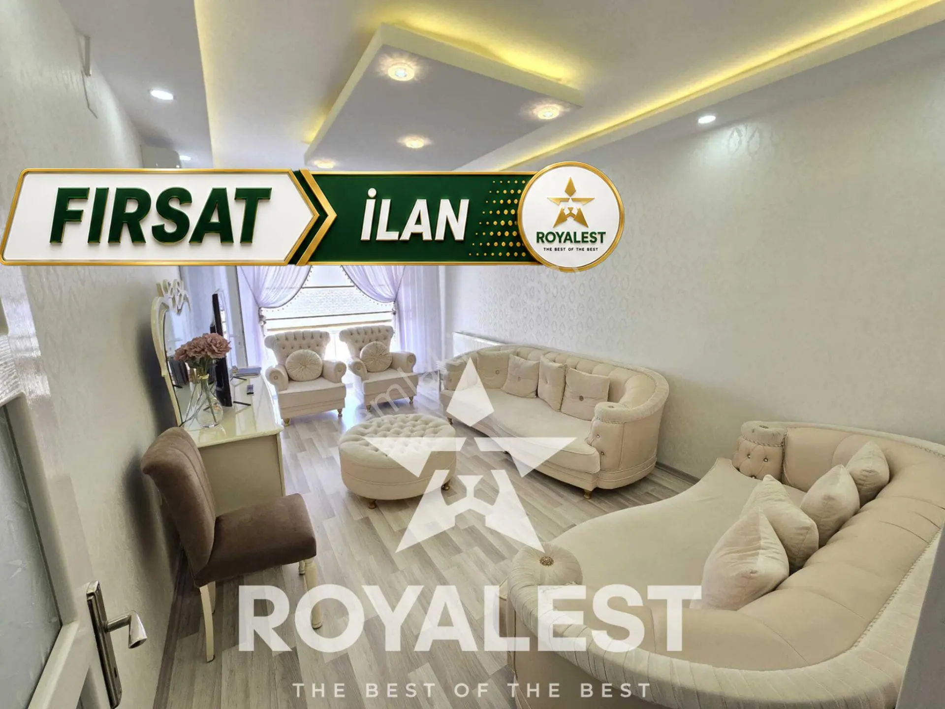 Royales'Ten Cadde Üstü Site İçi Geniş Ve Ferah Full Bakımlı 2+1