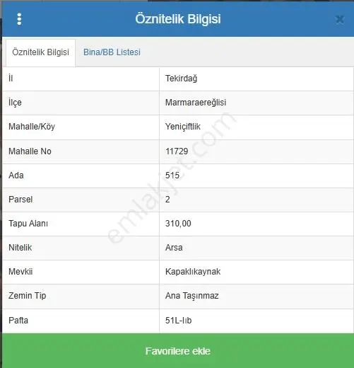 Tekirdağ Yeniçiftlik'te Villa İmarlı 310m2 Arsa — fotoğraf 2