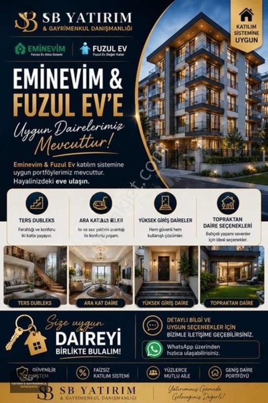 Sıfır 2+1 Arkat Daire Emnevime Katılıma Tamamı Uygun 1 Aya Tslim