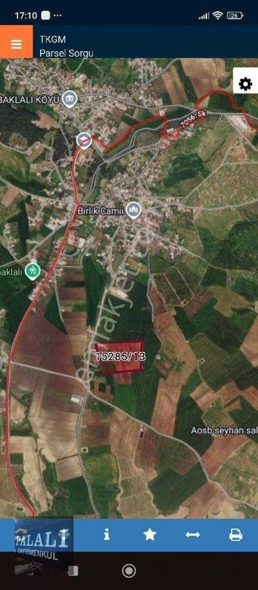 Adana Küççük Baklalı Da 21189 M2 Köy İçi Tarla