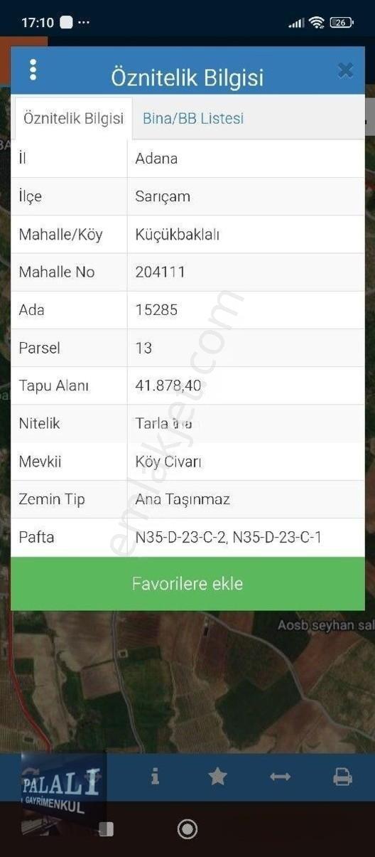 Adana Küççük Baklalı Da 21189 M2 Köy İçi Tarla — fotoğraf 2