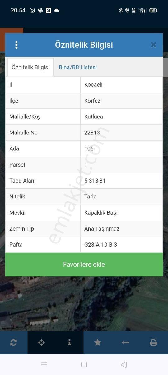 Körfez Kutluca'da Asfalt Kenarı 5318 M2 Yapılaşmaya Uygun Tarla — fotoğraf 15
